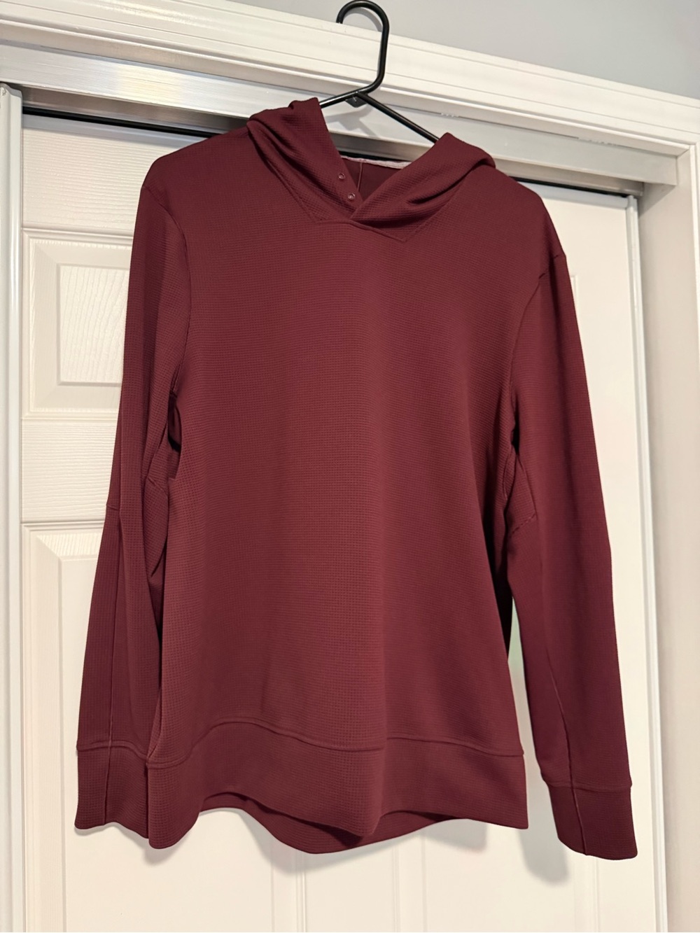 lululemon | Shift Stitch Classic-Fit Waffle Knit Hoodie Size L Cassis/Red Merlot